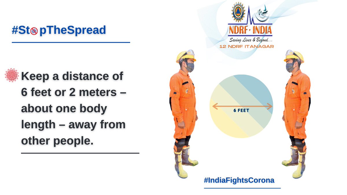 12bnndrf's tweet photo. "Ultimately, the greatest lesson that COVID-19 can teach humanity is that we are all in this together."
12 #NDRF Itanagar, We are committed to stop the spread of corona virus.
#IndiaFightsCorona
#Unite2FightCorona
#Campaign4CovidAwareness
#StopTheSpread
#TogetherWeDefeat https://t.co/35QuJEGlSc