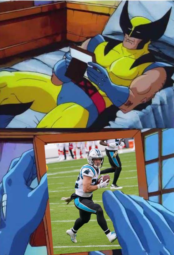 PFF_Fantasy's tweet photo. Christian McCaffrey managers right now https://t.co/ArPR0yronN