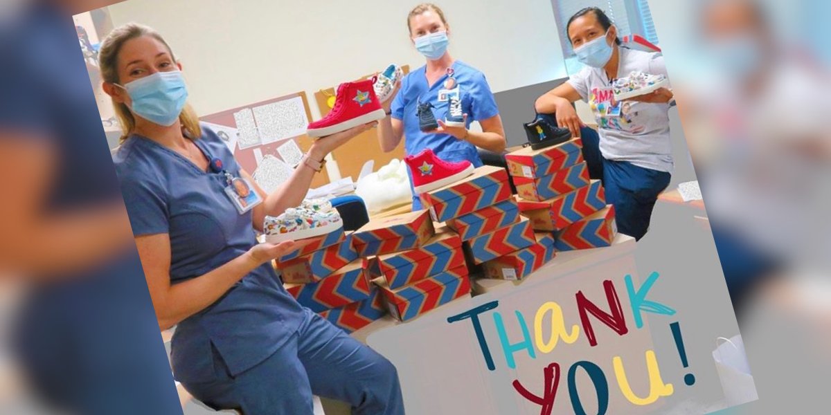Houston_SHC's tweet photo. @ZapposAdaptive donated hundreds of @BillyFootwear shoes to Shriners Hospitals! With this donation, our POPS staff will be able to see how well the patient’s braces are fitting with their new footwear.

Thank you #ZapposAdaptive! https://t.co/4bymItrkt8