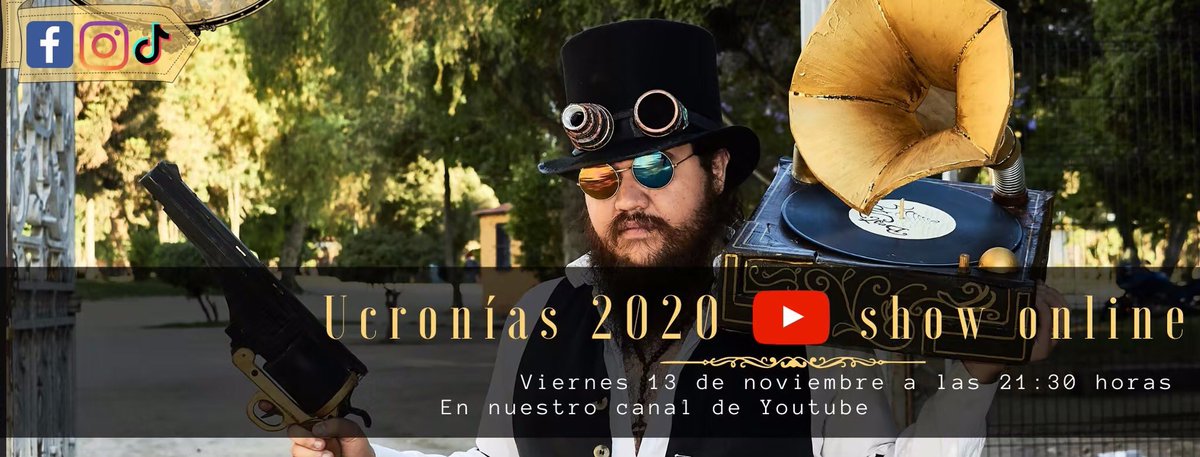ucroniascl's tweet photo. Por favor RT/ Los invitamos al evento online de Ucronías que se estrenara en nuestro canal de youtube https://t.co/RHoUVdi5Rc el día 13 de noviembre a las 21:30 (hora chilena). Si quieren un recordatorio tenemos evento en Facebook https://t.co/wfmo3xiXBU #ucronías #eventogratis https://t.co/N9pU2ku8iq