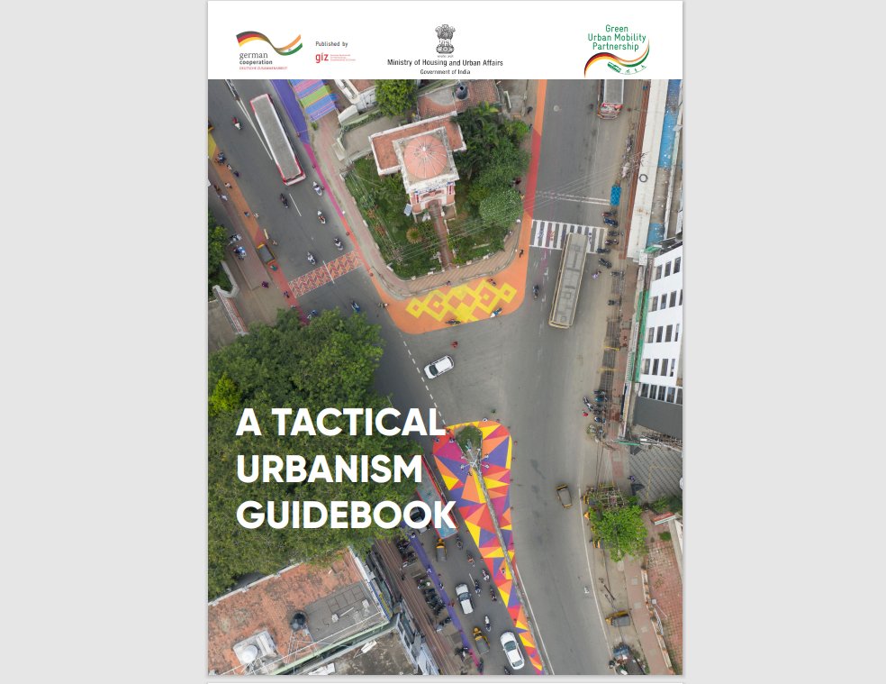 TUMInitiative's tweet photo. 🇮🇳👉The Tactical Urbanism (TU) Guidebook was launched today @mobility_india (#UMI2020) Conference by Shri. @Secretary_MoHUA which was supported and developed by @giz_india as part of the Green Urban Mobility Partnership:
📲https://t.co/WA6FAFVvqO https://t.co/hl0SGWtQMd