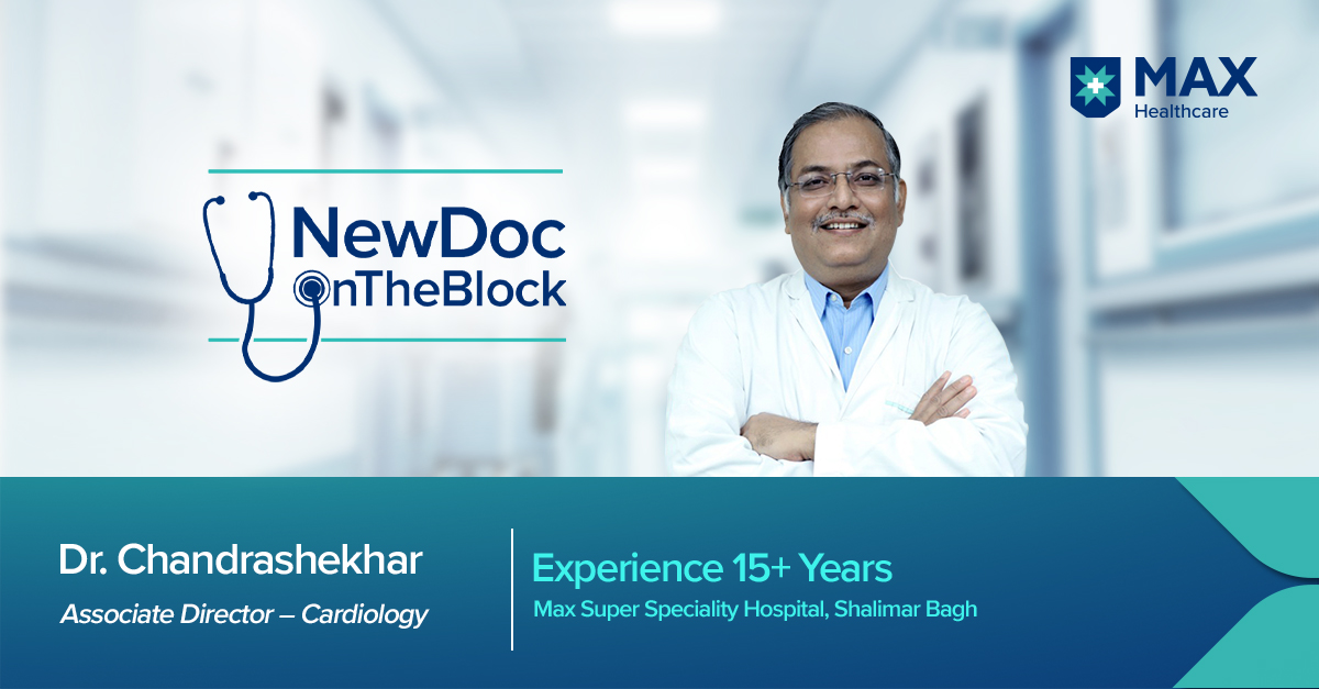 MaxHealthcare's tweet photo. Dr. Chandrashekhar is a veteran cardiologist with 15+ years of experience, numerous global-fellowships, and publications to his name. He joins the Cardiac Science Department at Max Shalimar Bagh. Book an appointment with our #NewDocOnTheBlock at https://t.co/4MIjoEzDA2 . https://t.co/MRcRAjETqN