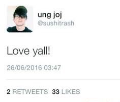 *ೃ˚:;—a short but necessary thread of old joji's tweets saying that he loves us