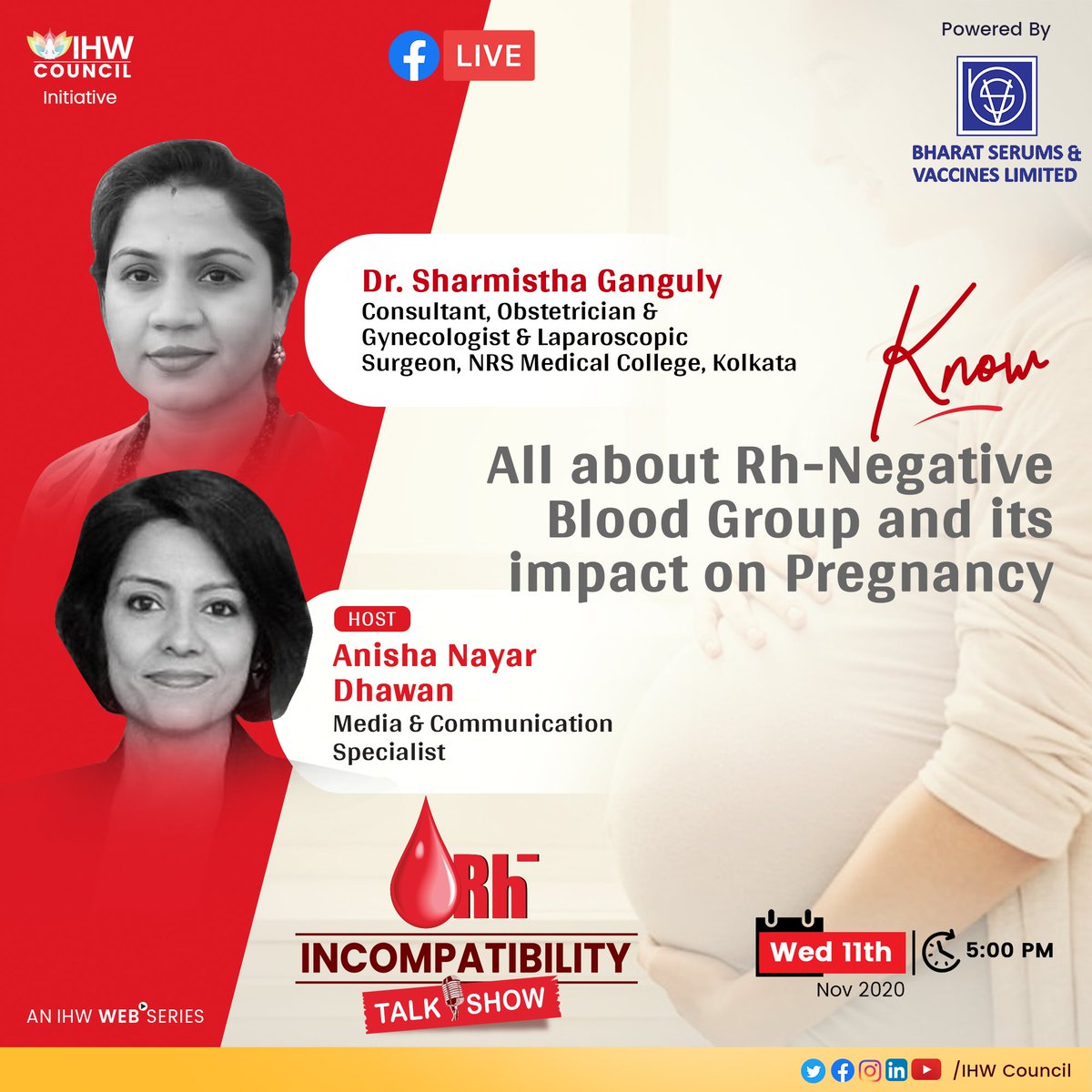 IHWCouncil's tweet image. Do you know an Rh-negative woman is at risk of having a baby with rhesus disease? Join us on 11 Nov. 5 PM to learn all about RH factor and how you can protect your baby if you're Rh-negative!

👉 bit.ly/35cd7ak

#RhIncompatibility #Pregnancy #IHWCouncil
@AnishaNDhawan