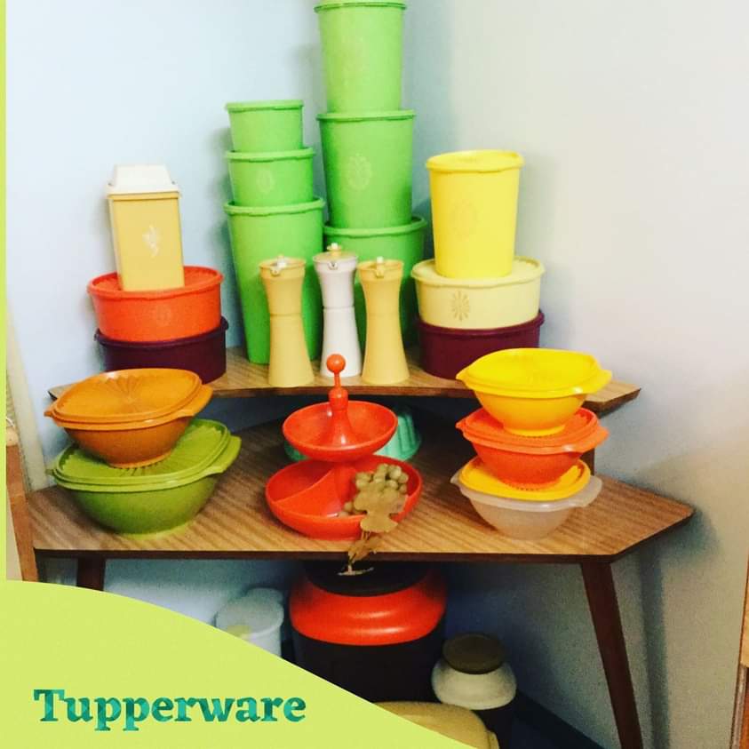 #australian #retro #tupperware has its own table in our #tearoom at #orange_daze #tupperwareaustralia #kitchenalia #storage #vintage #kitsch #forsale #graftonnsw