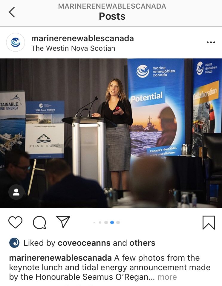 Canadian_MRE's tweet photo. Check out our Instagram posts covering last week’s Fall Forum for some great photos of the event: 
https://t.co/zOJXXE4opm

We’ll be posting throughout the day, so check back later too!

#MRCFallForum2020 #marinerenewables #tidalenergy #offshorewind #BlueEconomy https://t.co/HQbtp4bf6S
