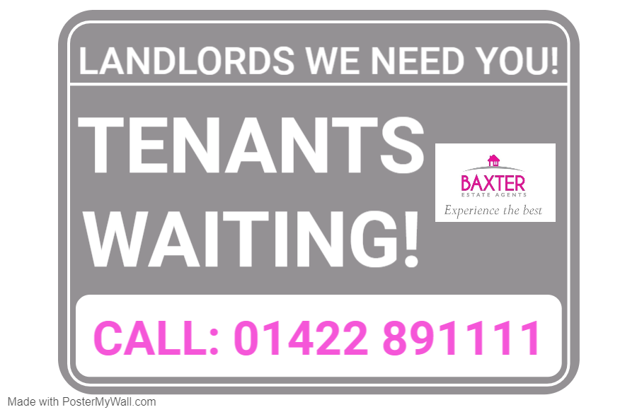 BaxterEA1's tweet photo. Any landlords need help finding a tenant? We have so many tenants waiting for properties and we desperately need more properties to offer them. Contact us on 01422 891111 or email ami@baxterestateagents.co.uk 
#landlord #tenant #HouseHunters #estateagents #rent #let #property https://t.co/MP2Tbo9xye