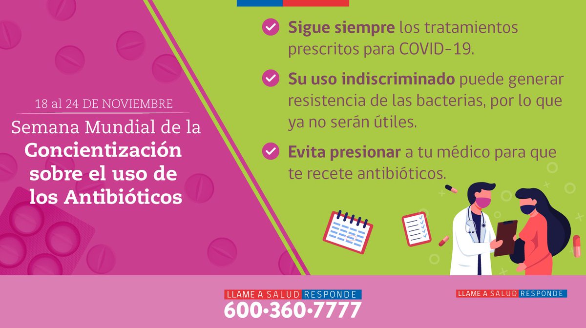 ministeriosalud's tweet photo. Utilizar antibióticos que hayan sobrado a otros pone en riesgo tu salud. Por ese motivo adminístralos solo si son recetados por un médico y en sus dosis precisas. #ÚsalosConCuidado https://t.co/RcjTI8xpIS