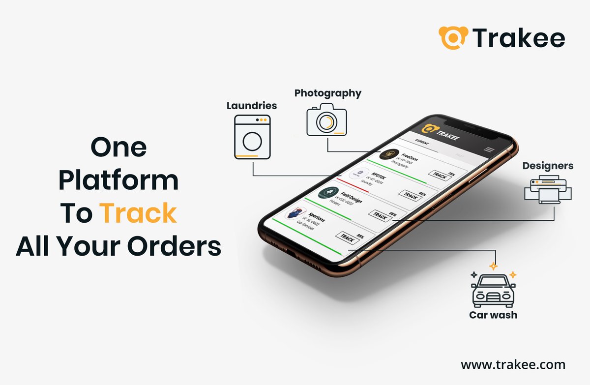 TrakeeApp's tweet photo. No more frustrations in following up on your services. Trakee will help you track all your orders with different services in just one platform.

#trakee #trakeeManagement #operationalTransperancy #orderManagement  #serviceTracking https://t.co/v7UaSu9BRL