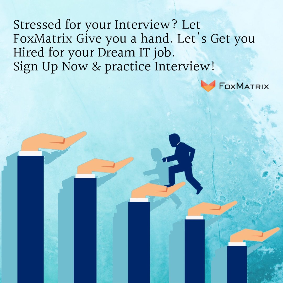 FoxMatrix_'s tweet image. Stressed about your big day interview? FoxMatrix is a helping hand by offering valuable review through a preparatory interview with expert interviewer. Login to Foxmatrix: https:/www.foxmatrix.com/giveinterview.php, pay and start!
#interviewtips #interviewskillstraining