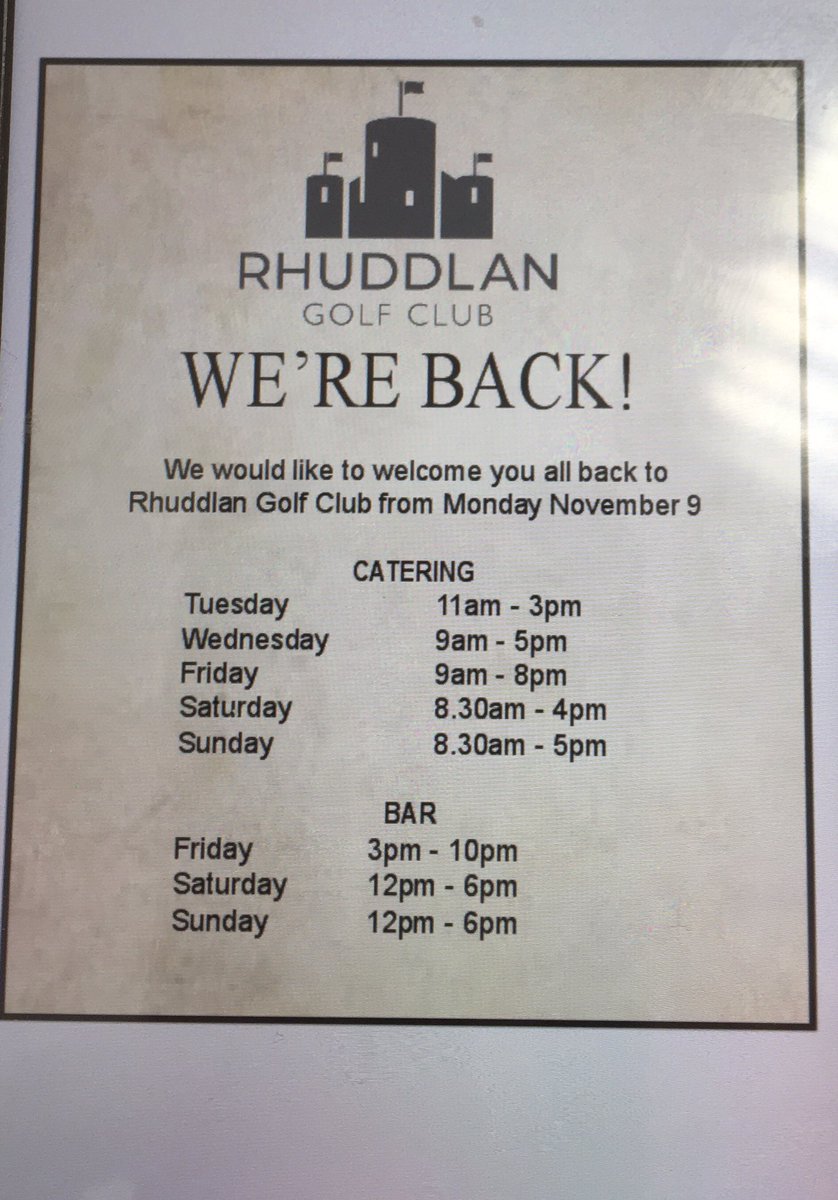 We’re back open Days &amp; Times below #WelcomeBack