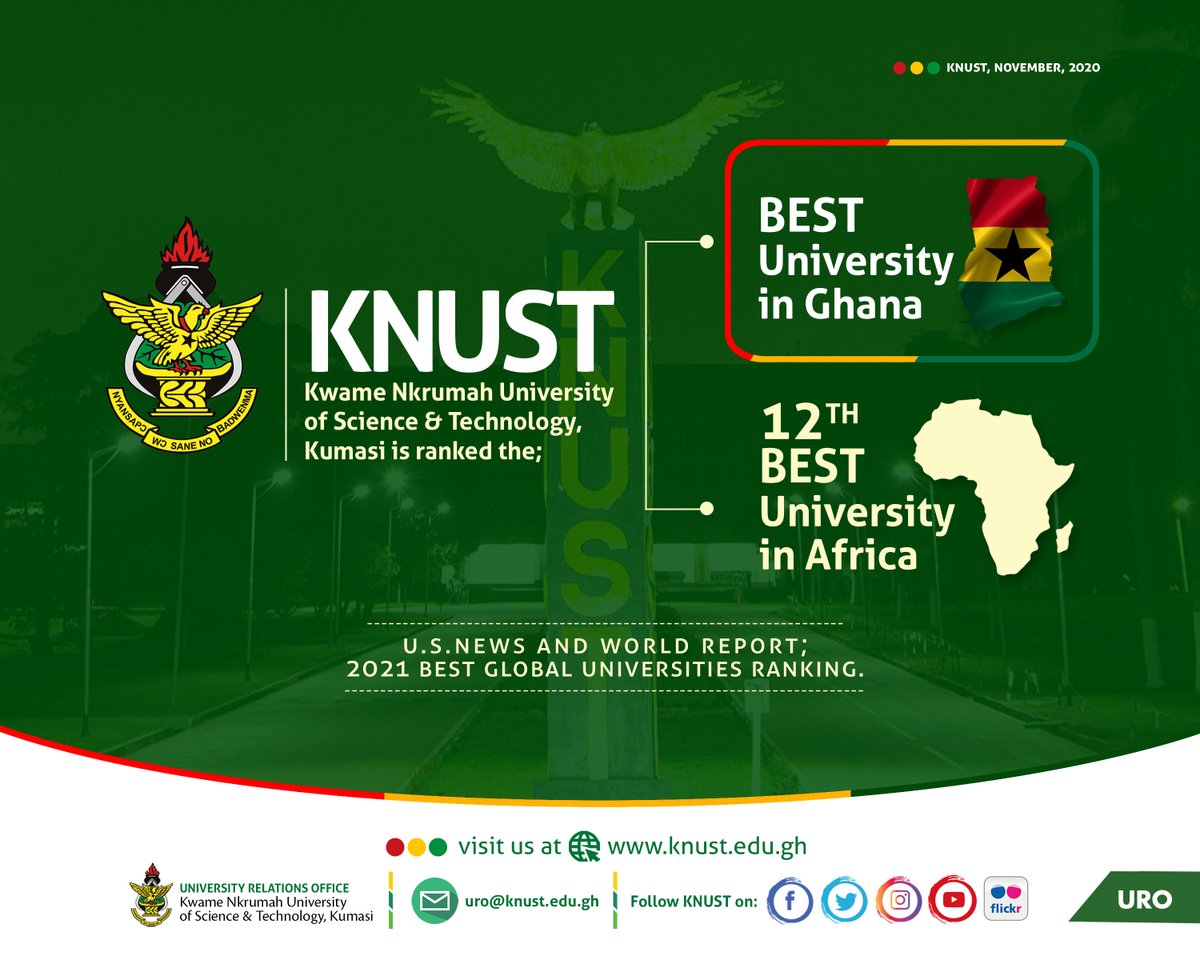 KNUSTGH's tweet photo. KNUST is ranked; The Best University in Ghana.
#SmilesUnderMask https://t.co/69rMM0subT
