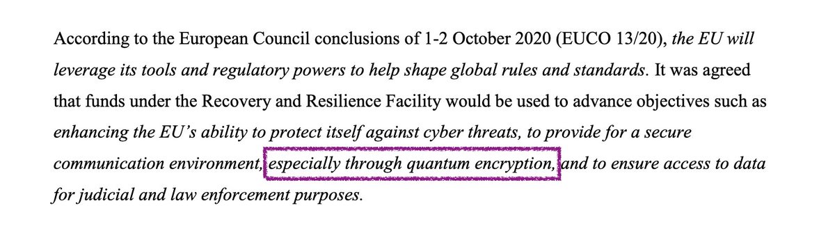 The meeting of JHA Counsellors (Encryption) whatever they are also called out quantum encryption.Does this mean- they want to backdoor quantum encryption as well,- pay off their academic advisors, OR- they have no clue what they are talking about?the bind moggles… 
