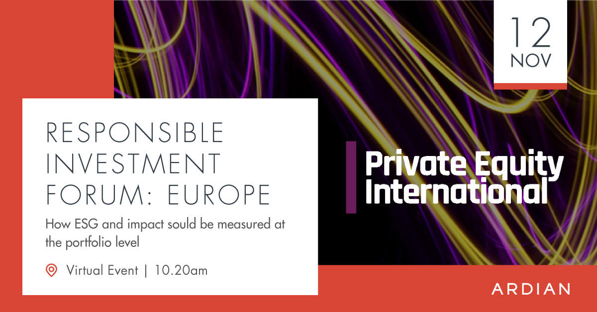 🔜🗓️ #RIForum | Join the discussion on how #ESG and impact sould be measured at the portfolio level with <a href="/CandiceBrenet/">Candice Brenet</a>, Head of #Sustainability at Ardian at the <a href="/PEI_news/">Private Equity International</a> Responsible Investment Forum 

The panel will start at 10.20am(UK) on November 12 → bit.ly/3naOTTJ