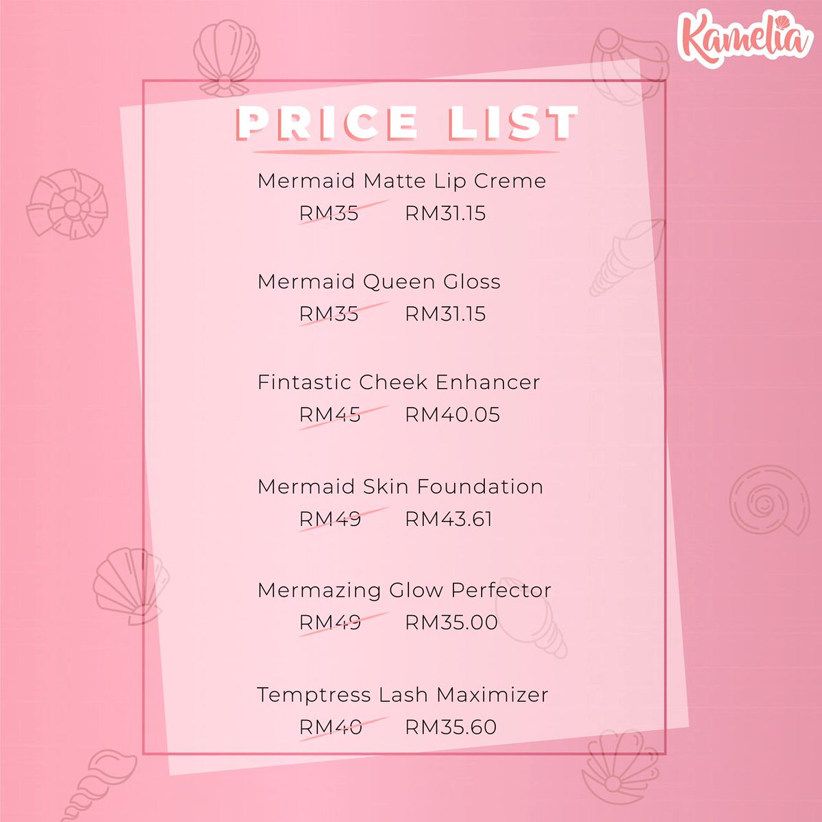 wenahalims's tweet image. Korang dah ready ke tu 11.11 Sale @itskameliahq ? Nah kita bagi discount &amp;amp; price list siap2. Jangan lupa simpan duit okay merbabes sekalian 👀😝

#makeupsales #mermaidqueenspenang