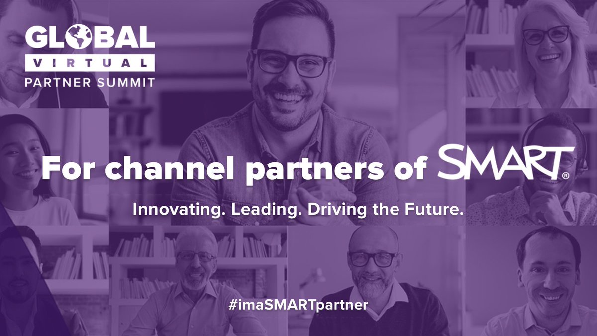 SMART_Tech's tweet photo. Our Global Partner Summit is going virtual! This platform will grant our channel partners unprecedented access and power to impact sales and experiences in the year ahead. If you are a channel partner and haven't registered, go to: https://t.co/9AjqNlTQ6b

#imasmartpartner https://t.co/1oagLMCZbx