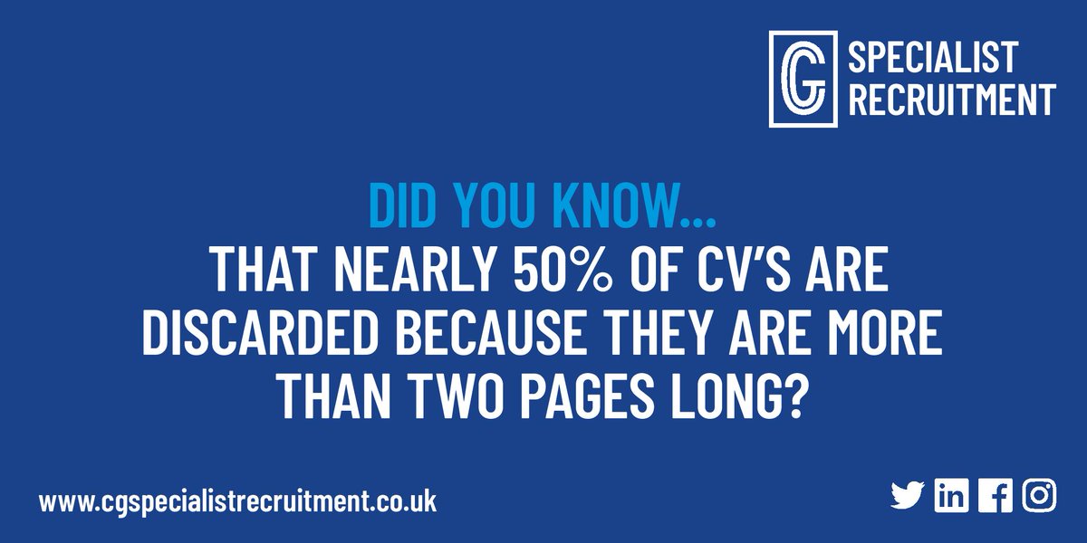 CgcvLtd's tweet photo. First of many...

#cv #job #jobs #career #careers #careerhelp #cvadvice #cvtips #recruiting #didyouknow #didyouknowfacts https://t.co/VIbHemqEd6