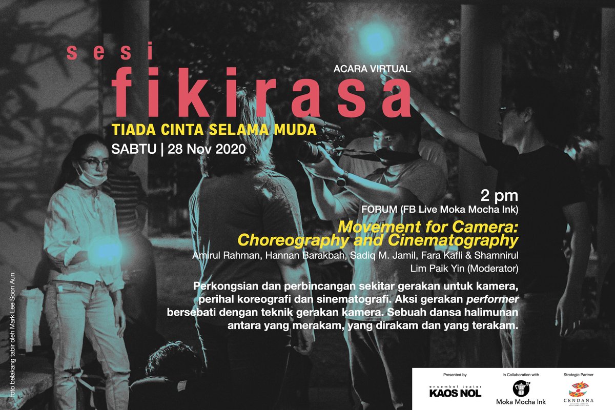 MokaMochaInk's tweet photo. ‘Sesi Fikirasa: Tiada Cinta Selama Muda’ dibawakan oleh Ensembel Teater Kaos Nol, dengan kerjasama Moka Mocha Ink &amp; rakan strategik #CENDANAMalaysia
#fikirasa #TiadaCintaSelamaMuda #binfilem #KaosNol https://t.co/7bE2ISKEzs