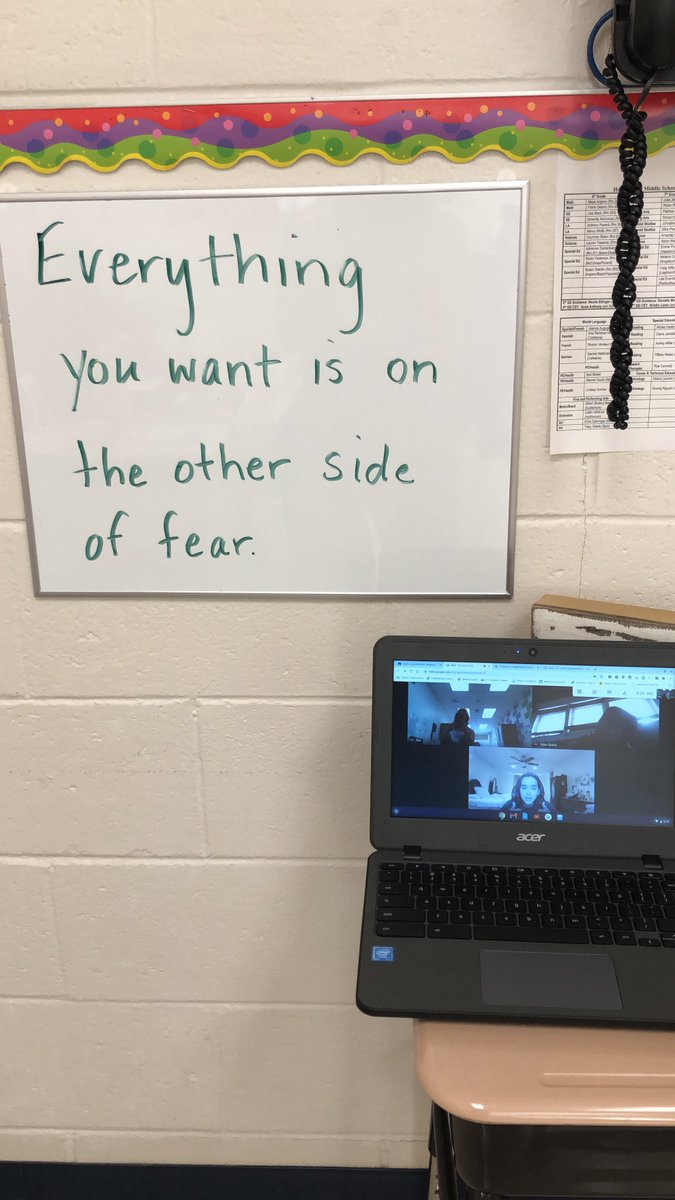 Everything you want is on the other side of fear. #hmswisdom <a href="/HaddonfieldMS/">Haddonfield MS</a>