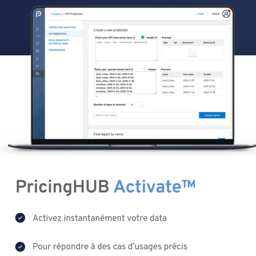 🔔 🆕 PricingHUB lance, ACTIVATE! Notre nouveau produit est conçu pour répondre à des problématiques pricing fréquentes et actuelles en terme de reporting, d'optimisation et d'anticipation. 

Pour en savoir plus, c'est ici hubs.ly/H0zg0_70