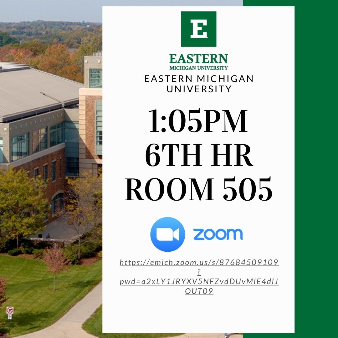 MsFastCAdviser's tweet photo. Virtual College Rep Visit TODAY!!
💚EMU: https://t.co/rECC0ZQsS4 https://t.co/yzmbhk7UBZ