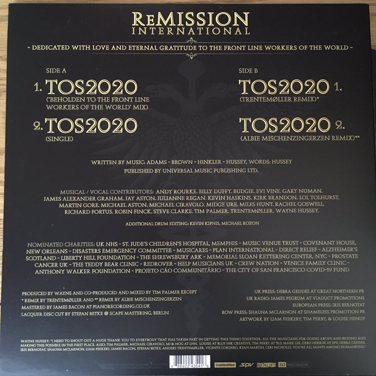 tastyparmo's tweet photo. #NowPlaying
ReMission “TOS2020”.
Great new 🇬🇧 2020 version of Tower Of Strength featuring an impressive cast of talent, in aid of a multitude of charities and “dedicated with love and eternal gratitude to the front line workers of the world.”
#ReMission #TOS2020 #GoldVinyl https://t.co/eORc9LvEmS