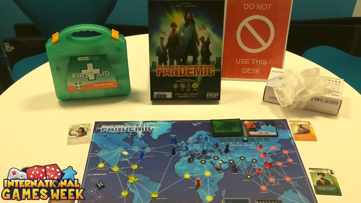 ToonLibraries's tweet photo. We can't invite you to the library to play for this year's International Games Week... So how about cheering yourself up by *actually* beating a pandemic?
Borrow the cooperative game Pandemic from us (as soon as Select & Collect reopens) https://t.co/QPZERly3p6
#ALAIGW #IGW2020 https://t.co/bNIYvTDC8p
