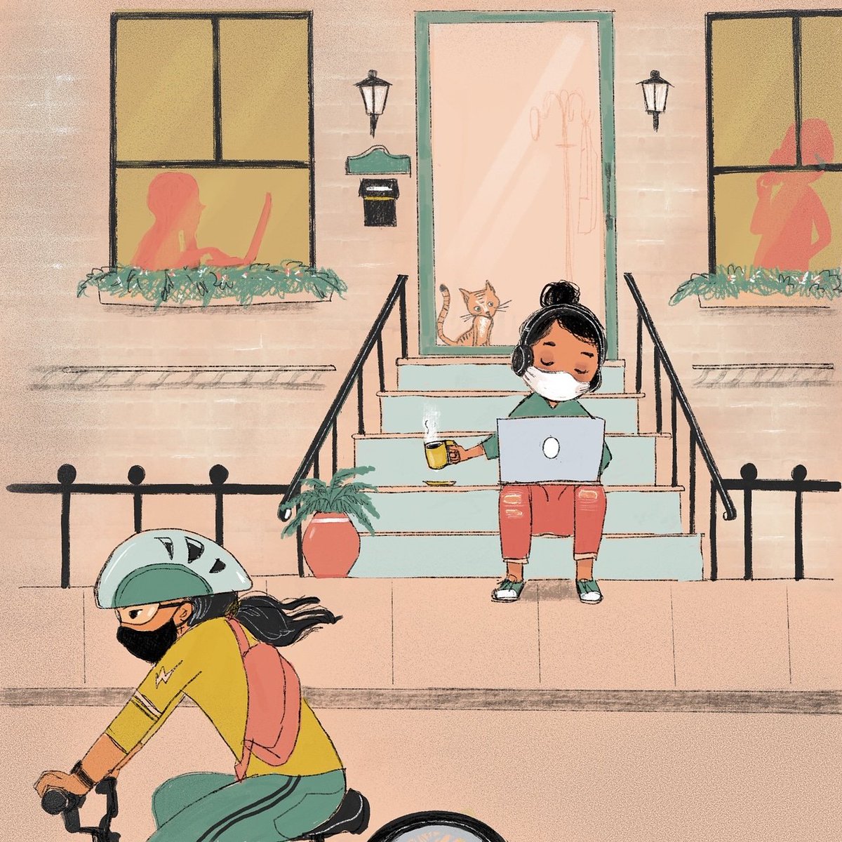 lynnorbontigao's tweet photo. A brand new week with our New Normal. I'm relieved that the upcoming administration is taking the pandemic seriously and has a plan. Have a safe and productive week, friends!
#workbegins #newnormal #masks #virtual #kidlit #kidlitart #illustration
#Monday https://t.co/sPyFk4KYng