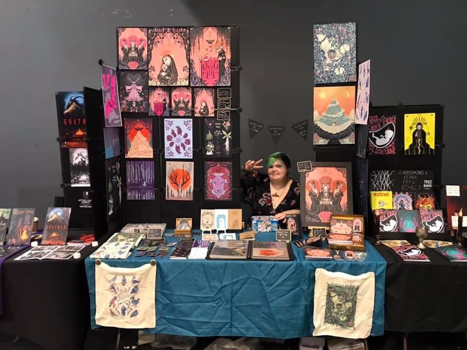My table from last years <a href="/ThoughtBubbleUK/">Thought Bubble Festival</a> , gutted that I’m not hanging out with everyone this year but happy to say I’ll be in the Valhalla hall for the digital con this weekend 🖤
