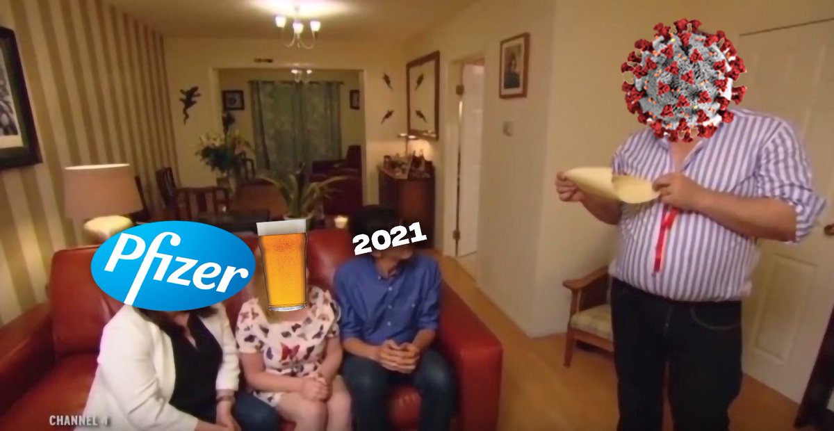 ladbible's tweet photo. What a sad little life Pfizer. You ruined my pandemic completely so people could have pints at Christmas. I hope you spend the money on lessons in grace &amp; decorum because you have the grace of a Zoom call with no signal. https://t.co/9GQS09un64