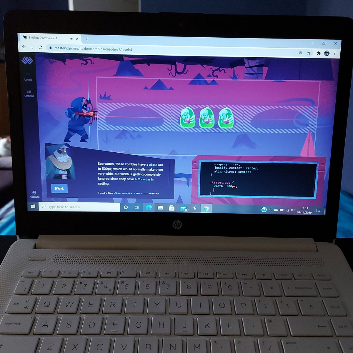 BarryWaldron2's tweet photo. flex-basis kinda day.....with @geddski flexbox zombies
.
.
#flexboxzombies #codinglife #codingisfun #coding #flexbox https://t.co/mZaCBCsis1