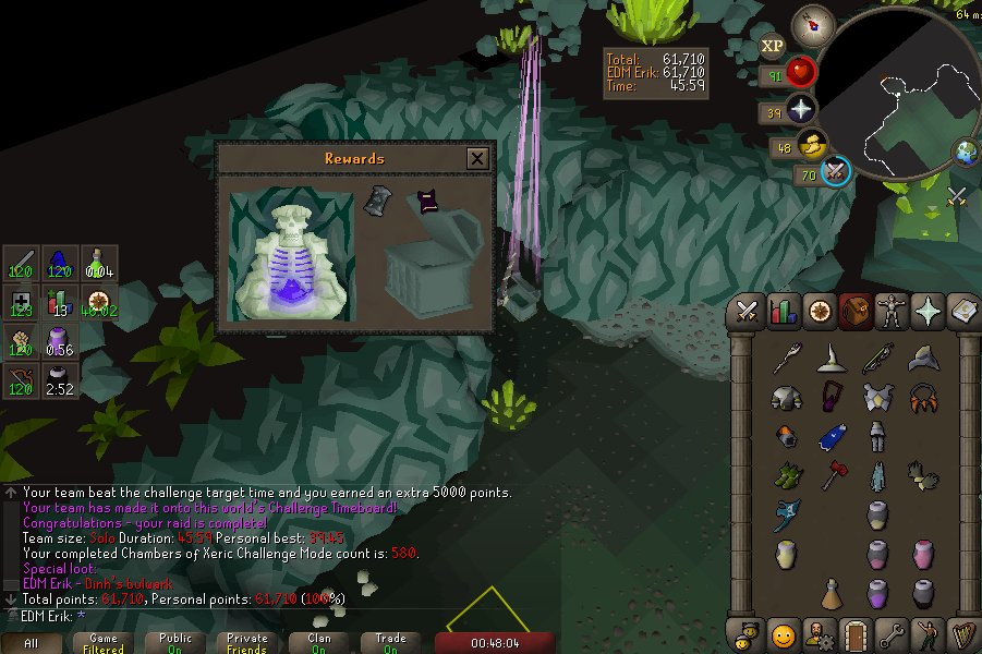 CplErikOSRS's tweet photo. Chambers completed ft. pre-col log ghost t bow

Also I used my 2nd dust on the olmlet because I wanted to see what warning message it gave but there wasn't a warning message https://t.co/WV2GSpaj5D
