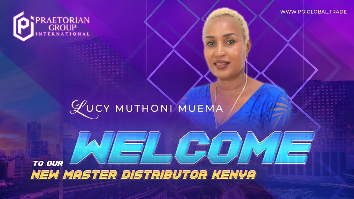 PGIGlobalTrade's tweet photo. PGI gladly welcomes the new Master Distributor in Kenya, Ms. Lucy Muthoni Muema.
Congratulations!
#PraetorianGroupInternational #PGIGlobalTrade #PGIGlobal #PGI #MasterDistributor #MDKenya #PGIKenya #Leadership https://t.co/jNEuquDHhJ