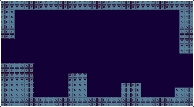 First we start with the basic draft of the room. Making sure the entrance and exit matches the surrounding rooms. Each room always has a purpose and this room is to go from left to right and fight some simpler enemies. Internally we call them "Action Rooms". [2/11]