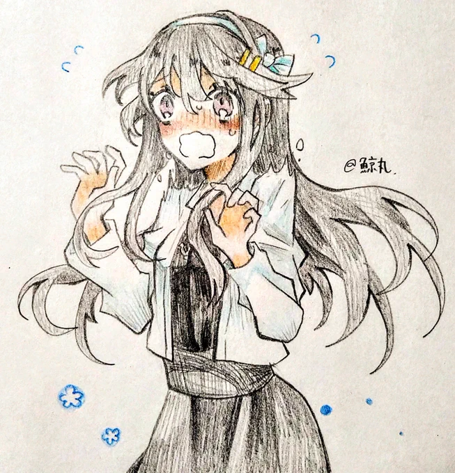 出先で提督と新婚かと勘違いされた時の榛名(付き合ってる)

#艦これ版深夜の真剣お絵描き60分一本勝負
#艦これ版真剣お絵描き60分一本勝負_20201109 
