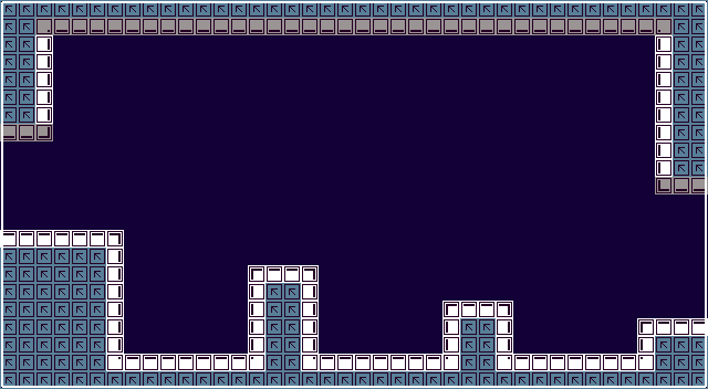 In this step we add an outline to all the tiles telling our level editor (Tiled Map Editor by  @thorbjorn81) that these specific tiles should be swapped into others in a later step. We're using something called Automap which lets us quite easily create nice looking rooms [3/11]