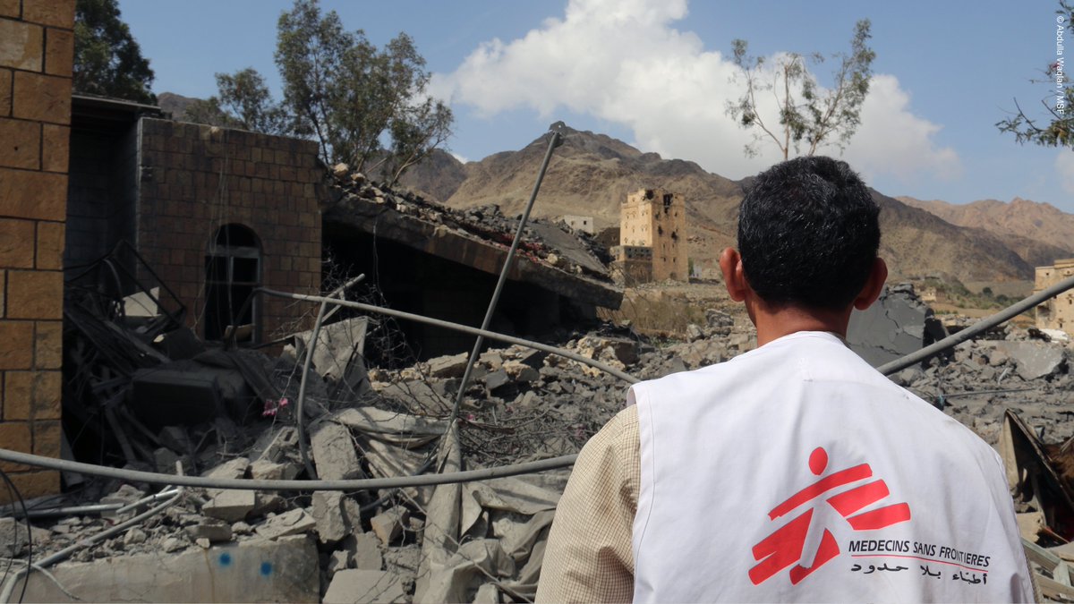 msf_yemen's tweet photo. .@MSF started its support to #Haydan Hospital in May 2015. Five months later the hospital was destroyed after being bombed by the Saudi-Emirati led coalition. In 2018 MSF started rehabilitating the hospital and built new departments. https://t.co/10RGYD3EPA