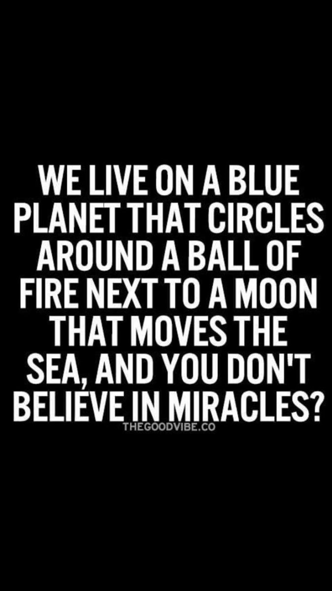 I believe in miracles. I believe we can work together for the greater good.