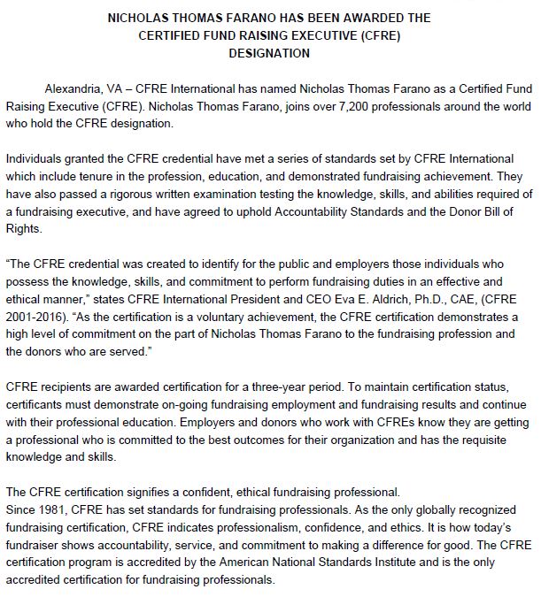 Nick Farano, CFRE tweet media