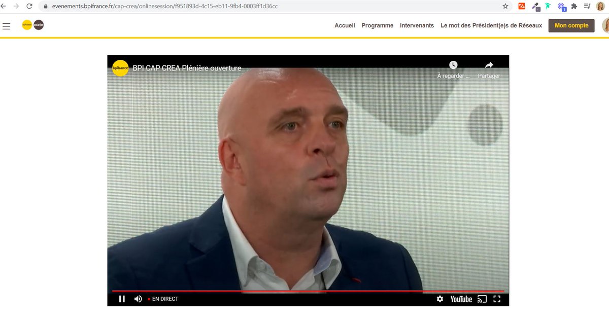 HelpUnPseudo's tweet photo. Hey @PhilippeCROIZON quel plaisir de te voir sur mon écran ! C'est en ce moment à l'occasion de l'événement Cap Créa par @Bpifrance @BpifranceCrea 
cc @fsiedlis https://t.co/fHlZghiXLA