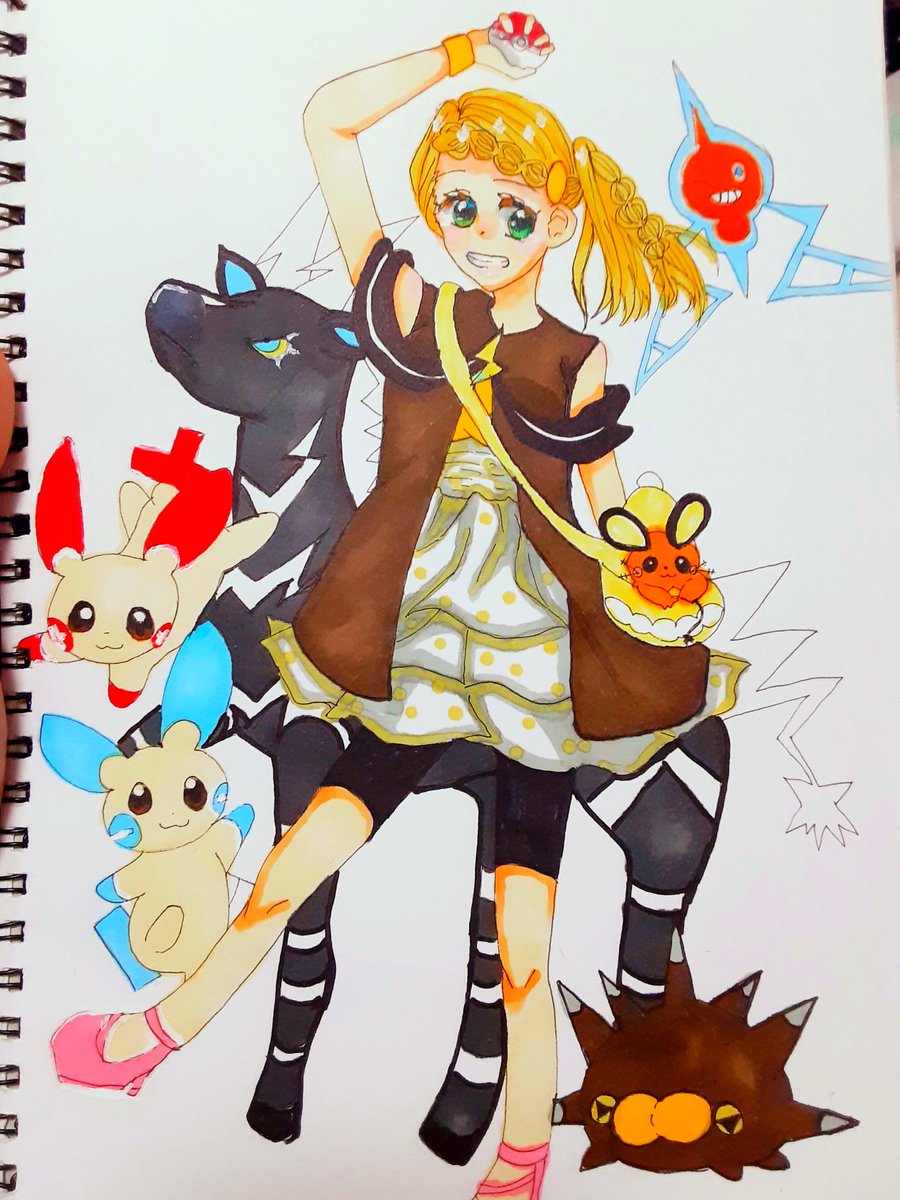 ありす ポケモンxyのユリーカこんなポケモン連れてたらいいな デデンネ プラスル マイナン ロトム ゼブライカ バチンウニ ポケモンxy お絵かき好きさんと繋がりたい イラスト好きな人とつながりたい ポケモン好きさんと繋がりたい T