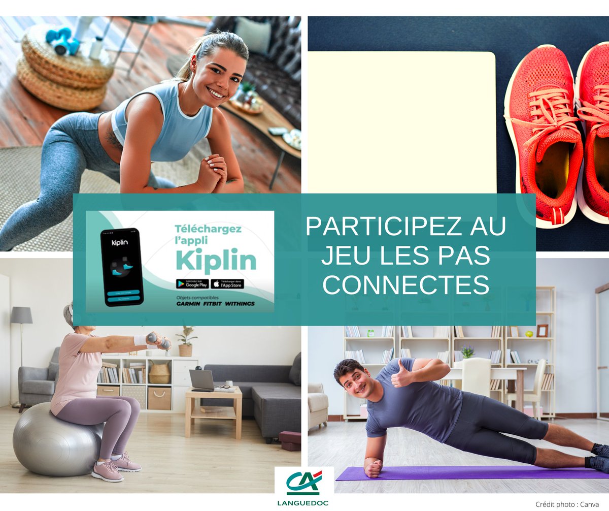 Lancement du Jeu "les pas connectés" de Kiplin 

Participez à notre #JEU digital, ludique et gratuit pour favoriser l'activité physique, primordiale en cette période de confinement. 

Voir règlement complet du jeu sur : ca-languedoc.fr/Vitrine/ObjCom…

#Santé #Bougezchezvous #Mutualisme