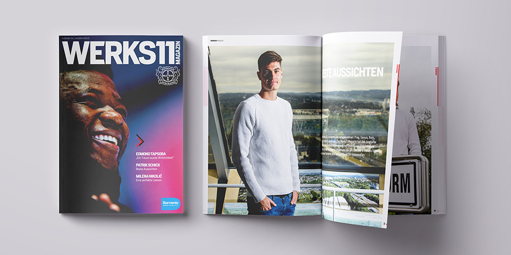 DGkomm's tweet photo. Nachdem wir im September unsere erste Publikation für @bayer04fussball produziert haben, feiern wir nun eine weitere Premiere: Unser erstes #Werks11 Magazin ist erschienen – seit Donnerstag ist es für Fans, Freunde und Sponsoren der Werks11 erhältlich. 
#DundG #Kommunikation https://t.co/p2dnLZHQvB
