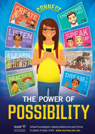 Psych_SMCPS's tweet photo. It's National School Psychology Week w/a focus on "The Power of Possibility."  When we focus on what's possible, we have hope that students will grow, thrive &amp; bloom.  SMCPS' SP team works to empower children to grow in social skills, problem-solving, goal setting, &amp; study skills https://t.co/Iz5ICUcvJu