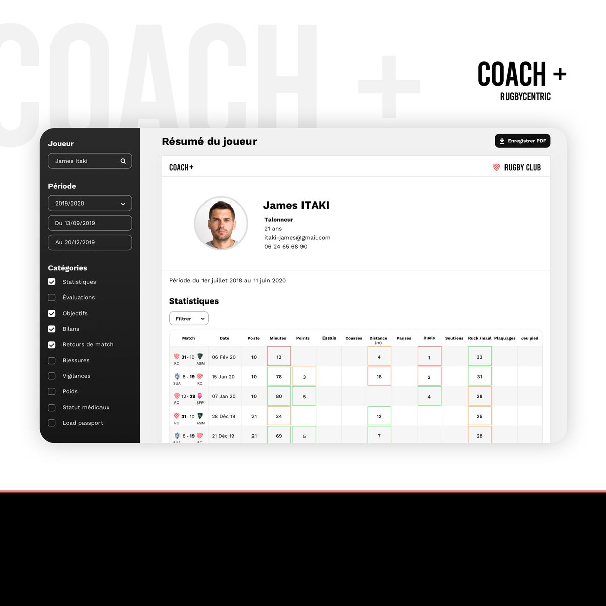 rugbycentric's tweet photo. Making our apps simple and intuitive has always been a key objective for us. Here’s a sneak peek at Coach+ new UI...👀
#rugby #rugbycentric #athletemanagementsystem #top14 #prod2 #federale1 #rugbygram #performance #rugbyperformance #rugbymanagement #rugbyconditioning #rugbystaff https://t.co/q1PmoUHhiE