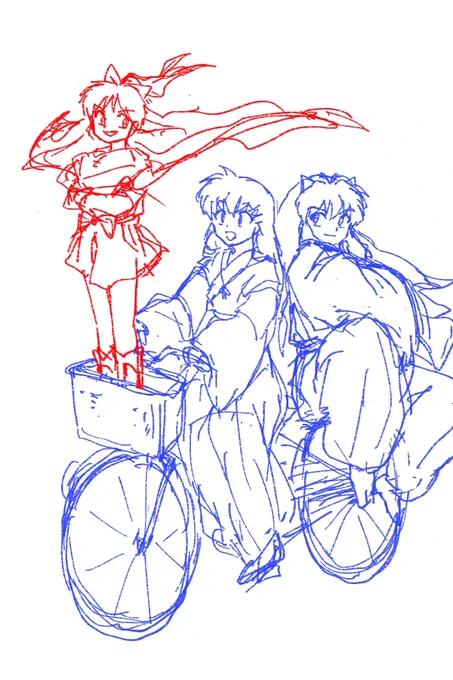 自転車描きたくない?背景描きたくない? 