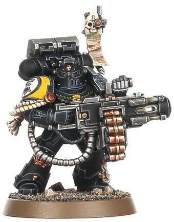 wackostracko's tweet photo. Rodricus Grytt has cross the rubicon to join his brothers in primaris life. I even sculpted a crux terminatus!#deathwatchoverkill #warhammer40k https://t.co/F3Kzmi4ay8