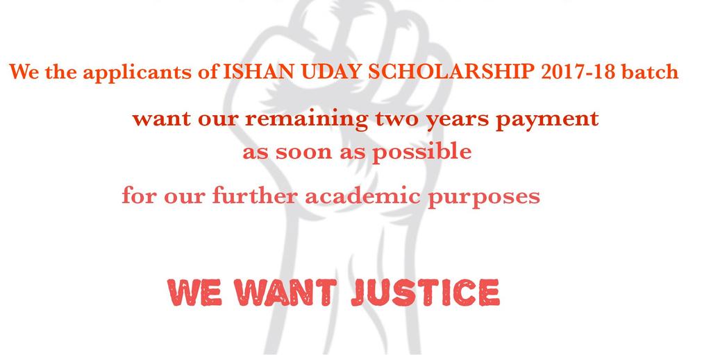 MichaelHasda's tweet photo. Please release two years payment for ISHAN UDAY SCHOLARSHIP 2017-18 batch.
#Justice_For_IshanUday_2017_18batch
#ugc
#pfms
@ugc_india
@DrRPNishank
@PMOIndia
@EduMinOfIndia
@DrJitendraSingh
@MDoNERIndia
@ravishndtv 
@ndtv 
@himantabiswa 
@pratidintime https://t.co/0hRinNCd2t