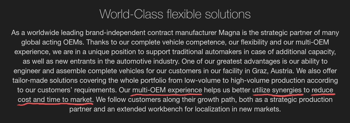 Magna partners with only a handful of companies: BMW, Jaguar, Mercedes-Benz, and Toyota. Fisker said it's not the Jaguar platform in the interview, Toyota partnered w Subaru, and while MB says they're making an EV G-Wagon, it's seems BMW would then be the most likely candidate.