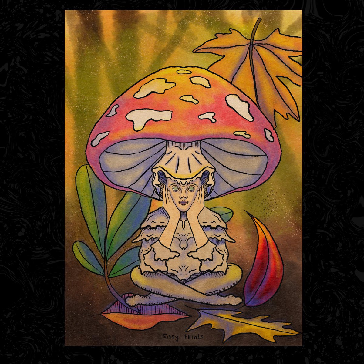 sissyprints's tweet photo. There is just something about mushrooms. They are beautiful and I love drawing them. #ArtistOnTwitter #COVID19 #procreateart https://t.co/L8U4PZlcH8